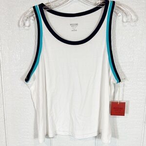 NEW Mossimo Boys White and Blue Tank Top XL